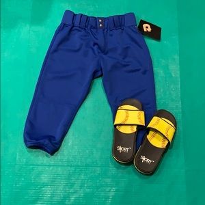 Demarini Girls Medium Softball Pants and slides